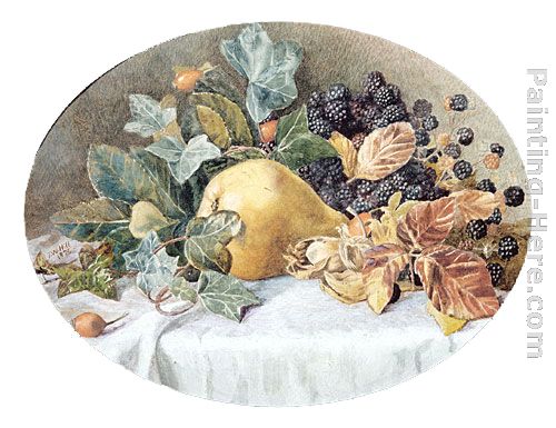 Still Life with Fruit painting - John William Hill Still Life with Fruit art painting